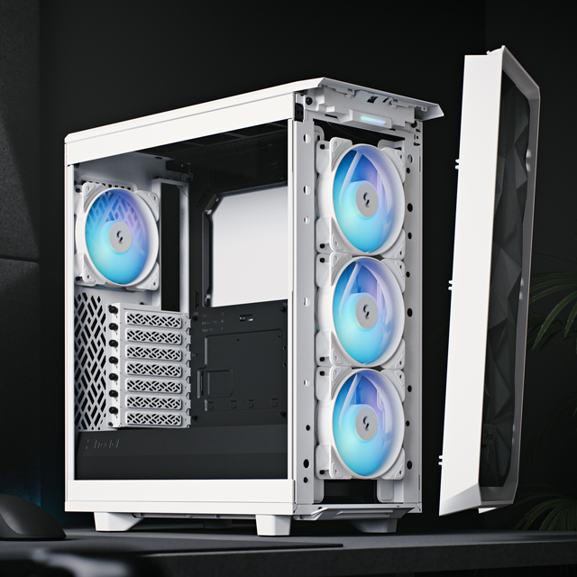 Fractal Design Meshify 2 Compact RGB White Computer Case